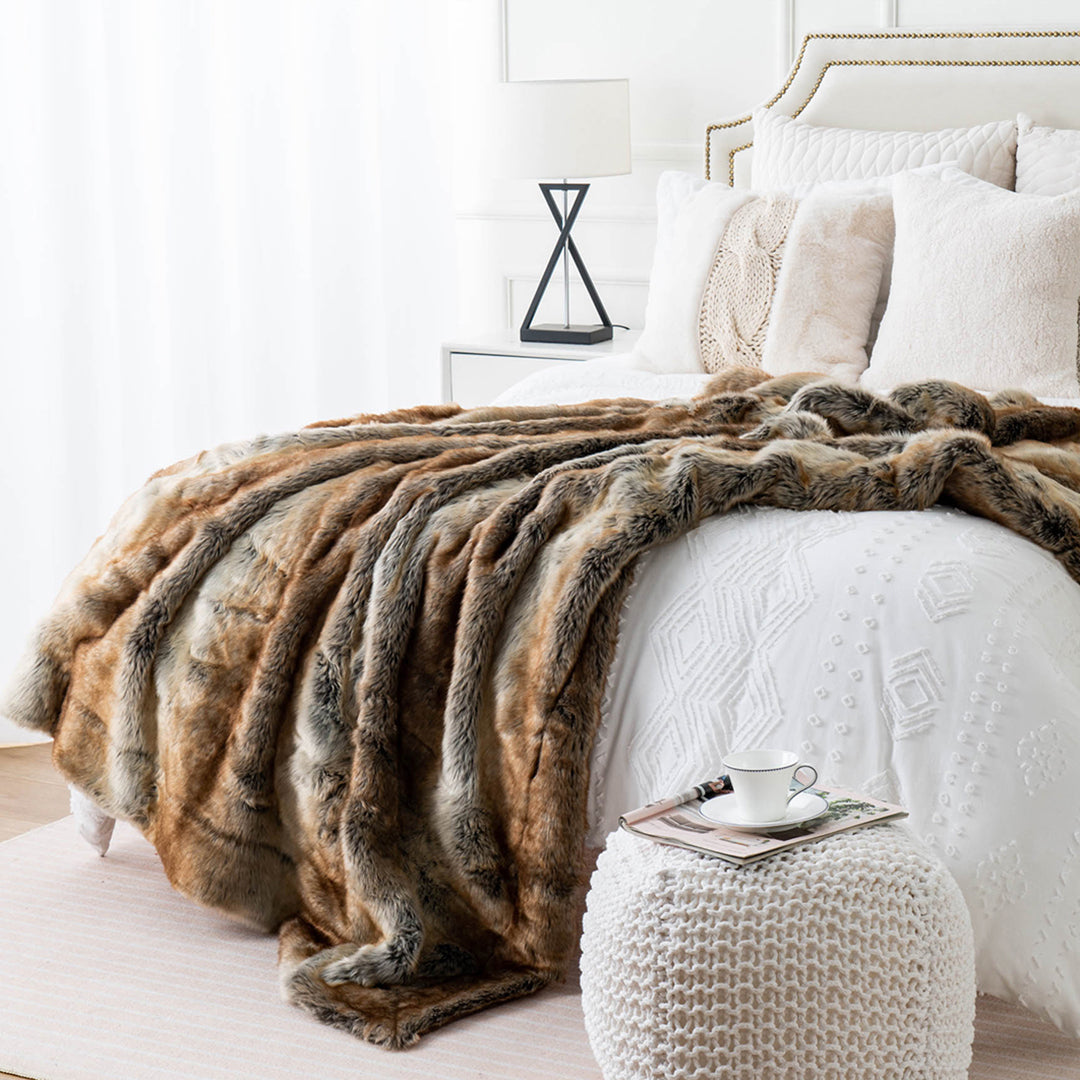 Faux Fur Ombre Blanket