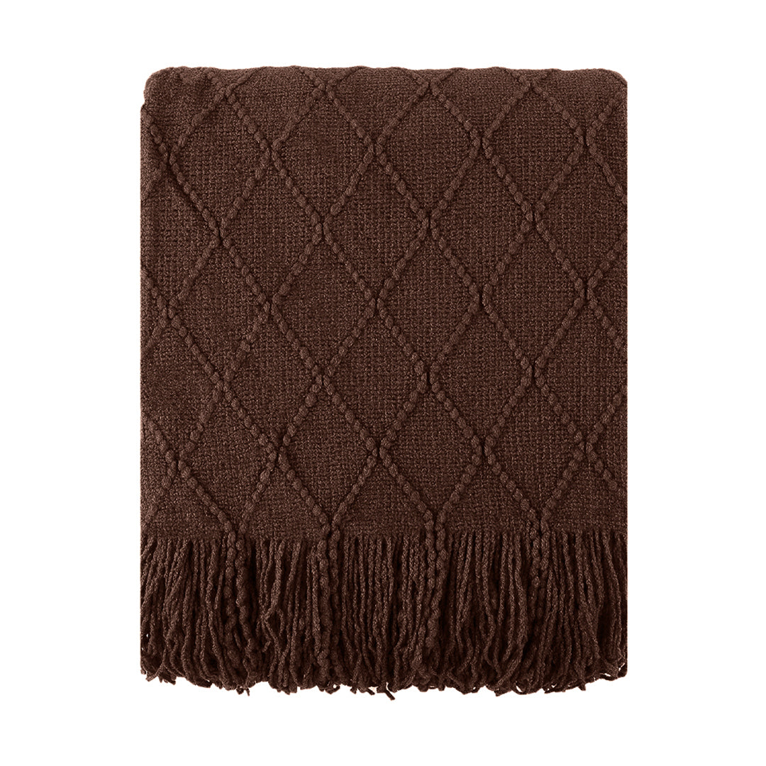 Decorative Fringe Throw Blanket