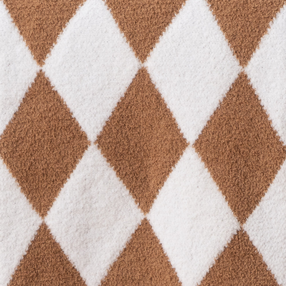 Checkered Knit Throw