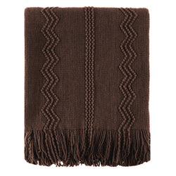 Wavy Pattern Fringe Throw