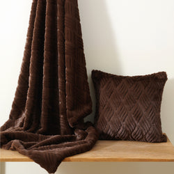 Faux Fur Blanket and Pillow Set