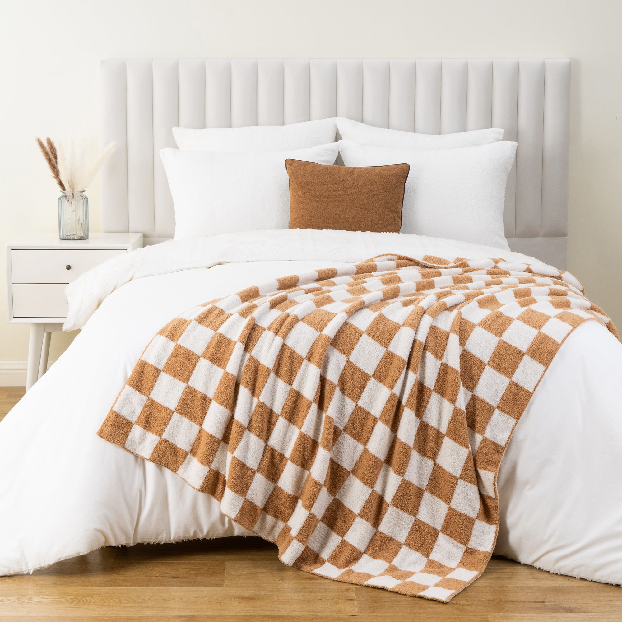 Checkered Knit Throw