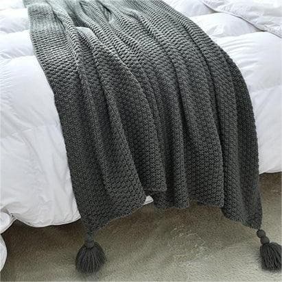 Pure Knitted Throw Blanket 