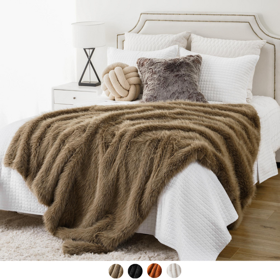 Fluffy Faux Fur Throw – BATTILO HOME