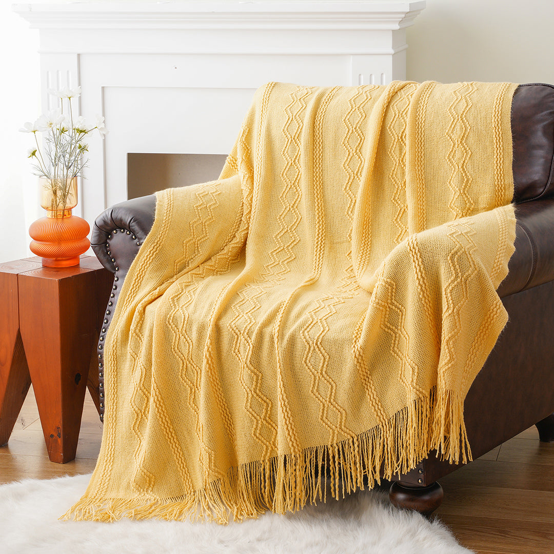 Ridge Fringe Throw