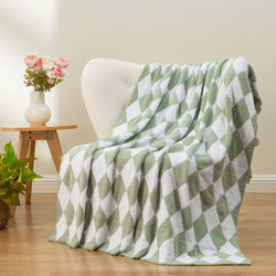 Checkered Knit Throw