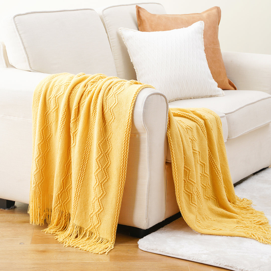 Ridge Fringe Throw