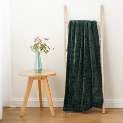 Textured Chenille Knit Throw Blanket