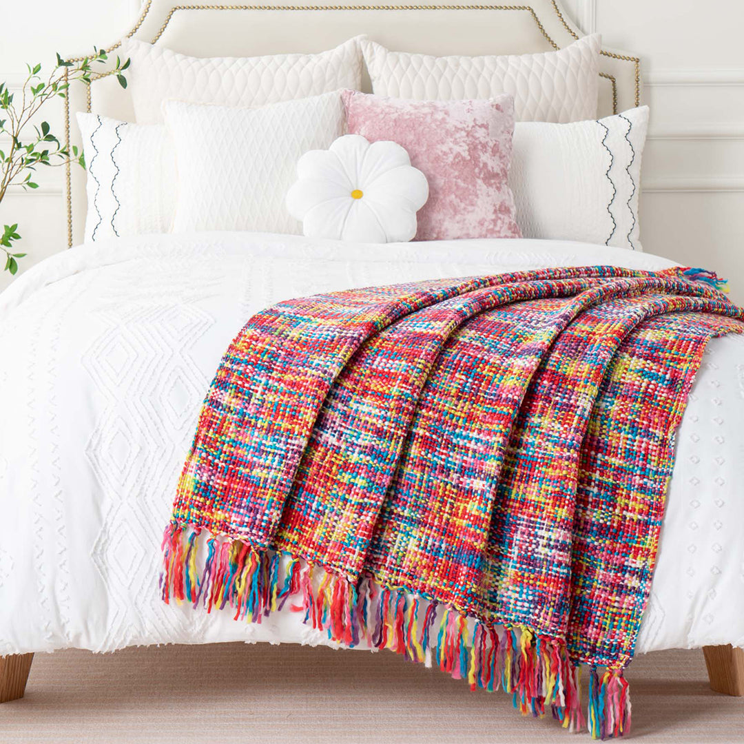 Colorful Woven Throw Blanket