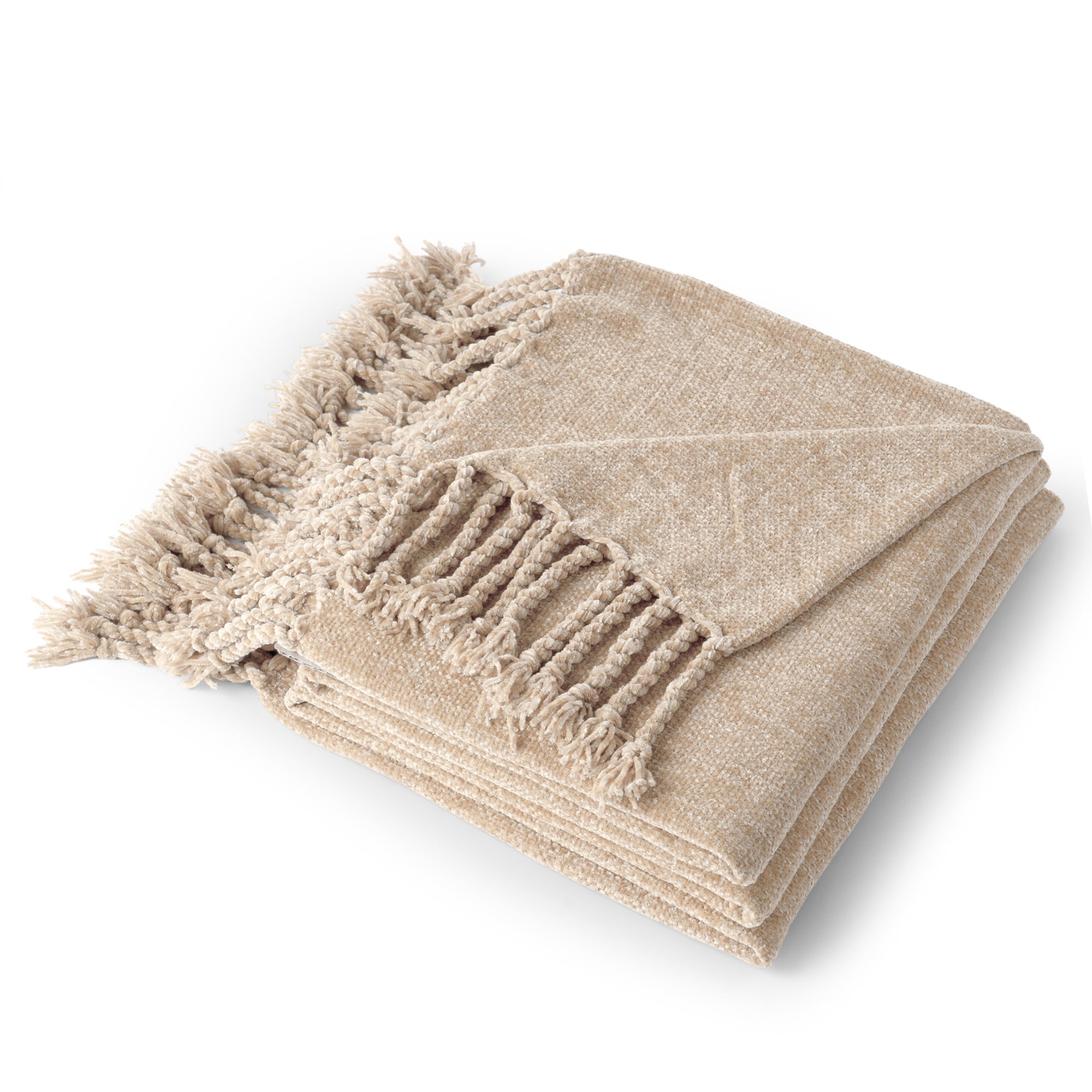 Decorative Fringe Velvety Throw