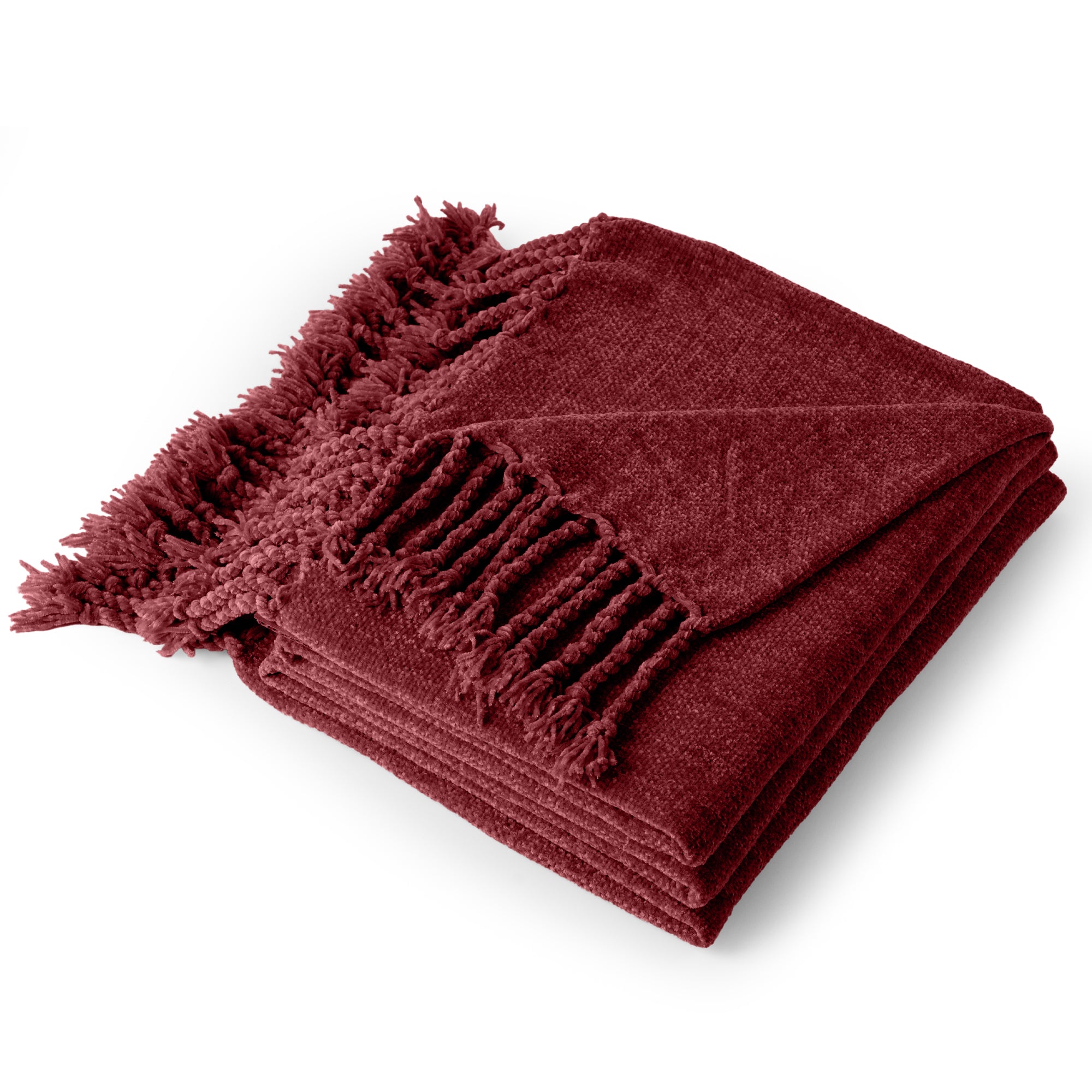 Decorative Fringe Velvety Throw