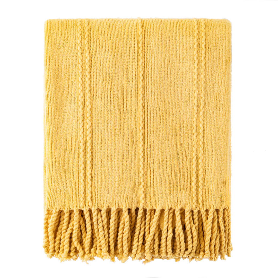 Corded Twisted Tassel Throw