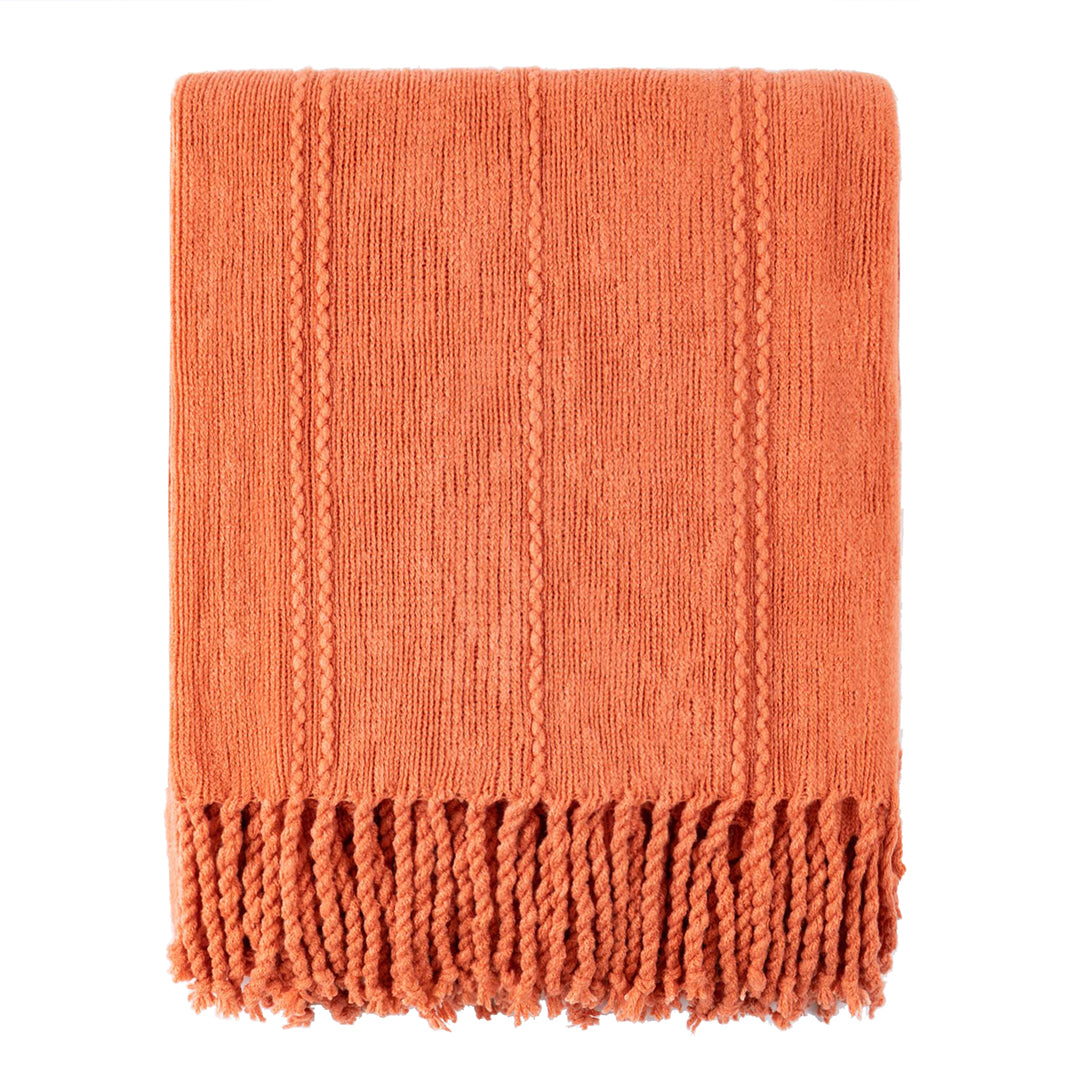 Corded Twisted Tassel Throw