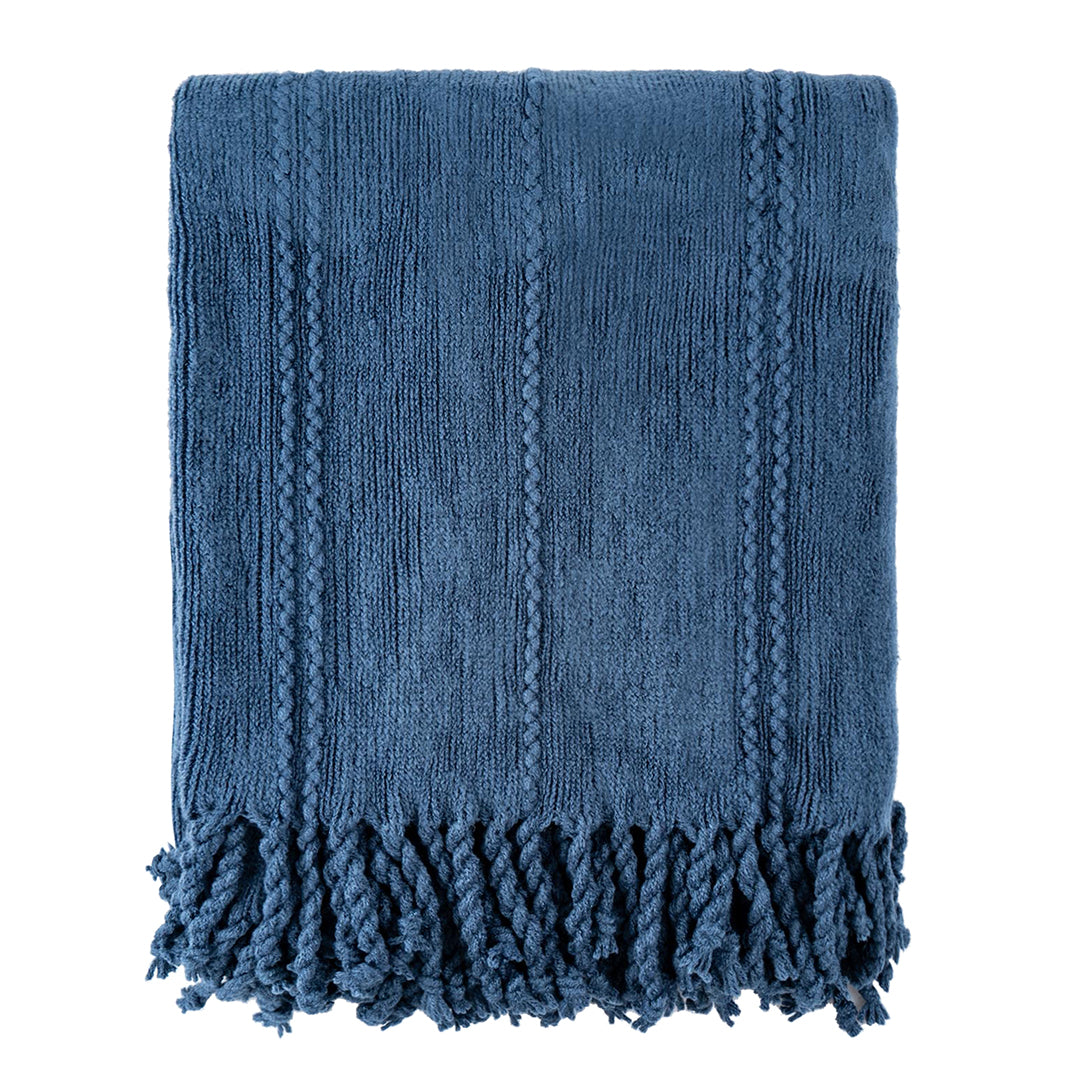 Corded Twisted Tassel Throw