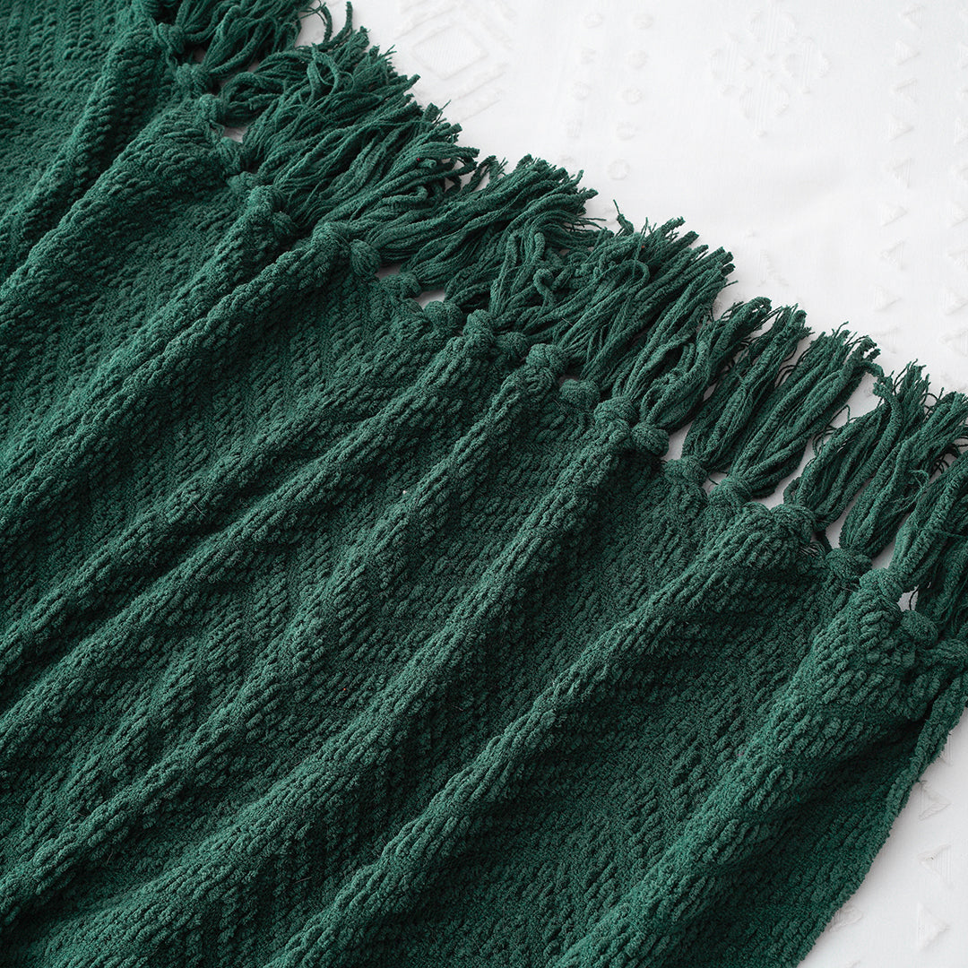 Zig-Zag Chenille Throw Blanket