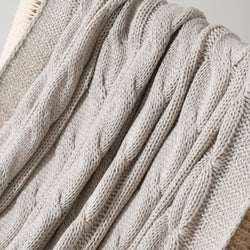 Cable Knit Throw Blanket