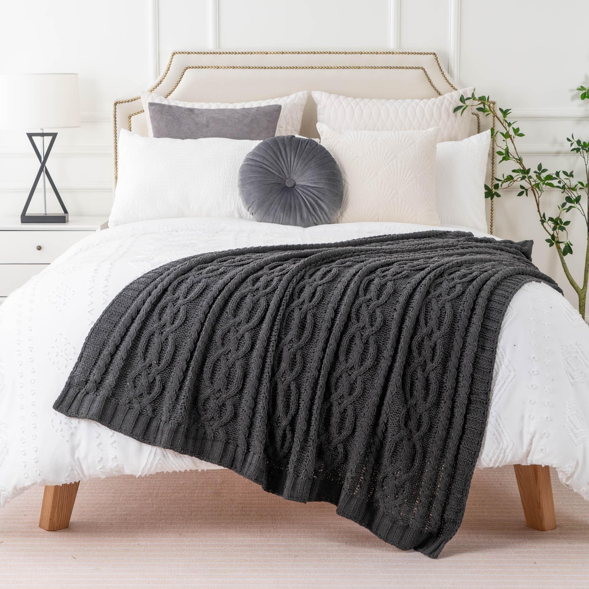 Cable knit discount sherpa comforter set