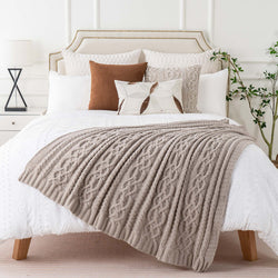 Chenille Cable Knit Throw Blanket