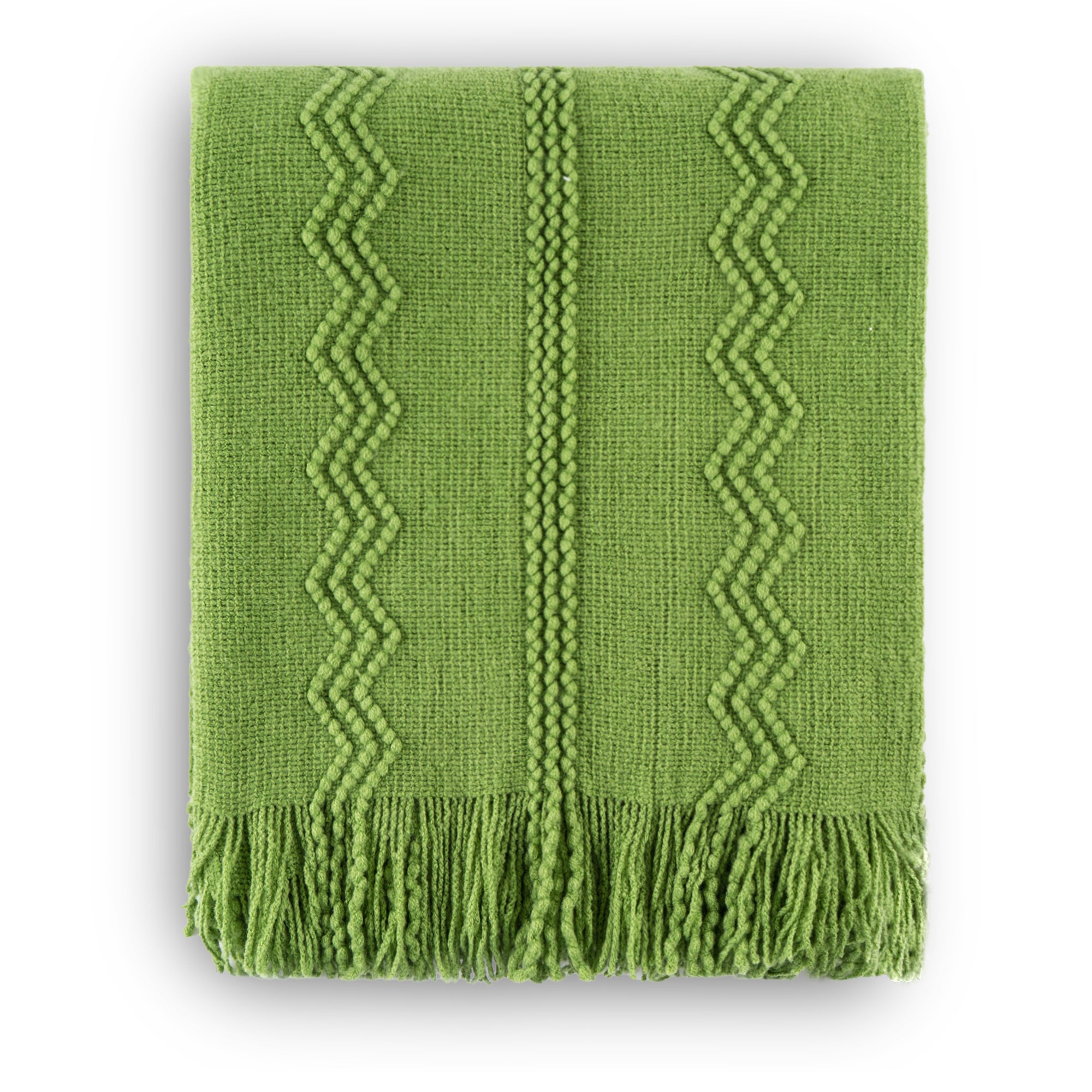 Wavy Pattern Fringe Throw