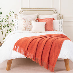 Wavy Pattern Fringe Throw