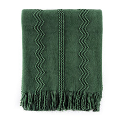 Wavy Pattern Fringe Throw