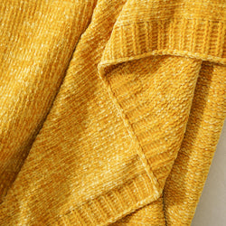 Textured Chenille Knit Throw Blanket