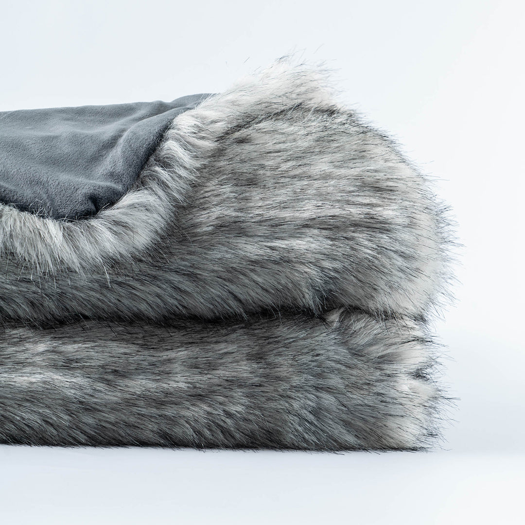 Faux Fur Brushed Tips Blanket