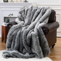 Faux Fur Brushed Tips Blanket