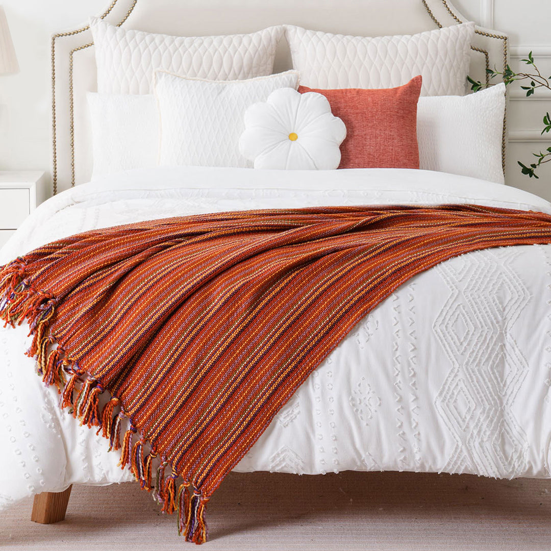 Varigated Tassel Throw