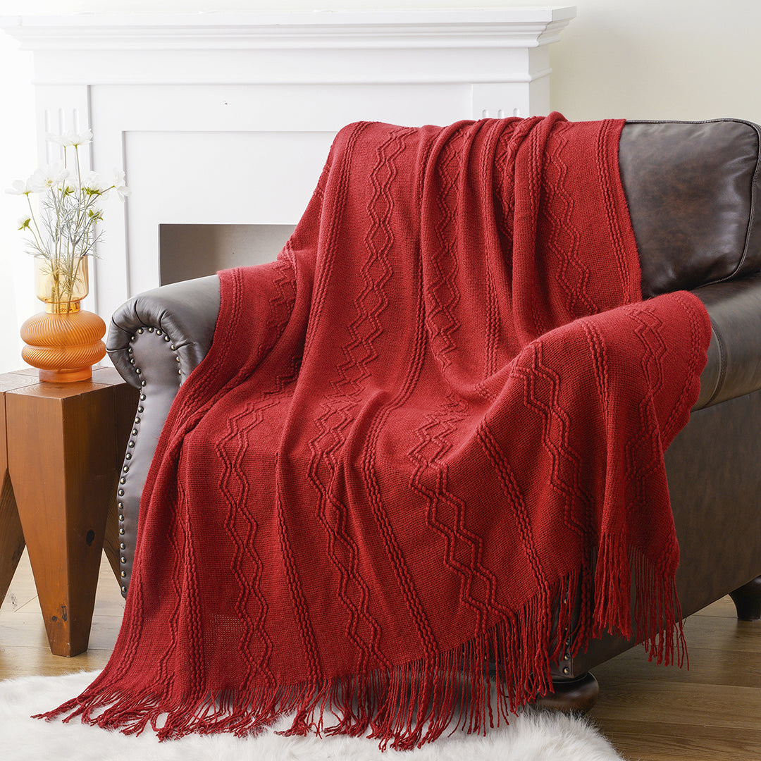 Ridge Fringe Throw