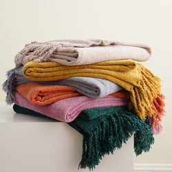 Decorative Fringe Velvety Throw