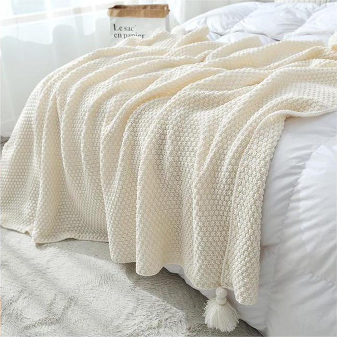 Pure Knitted Throw Blanket