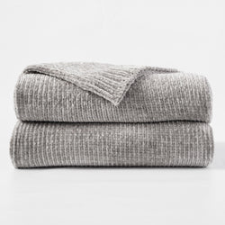 Textured Chenille Knit Throw Blanket - BATTILO HOME