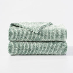 Textured Chenille Knit Throw Blanket - BATTILO HOME