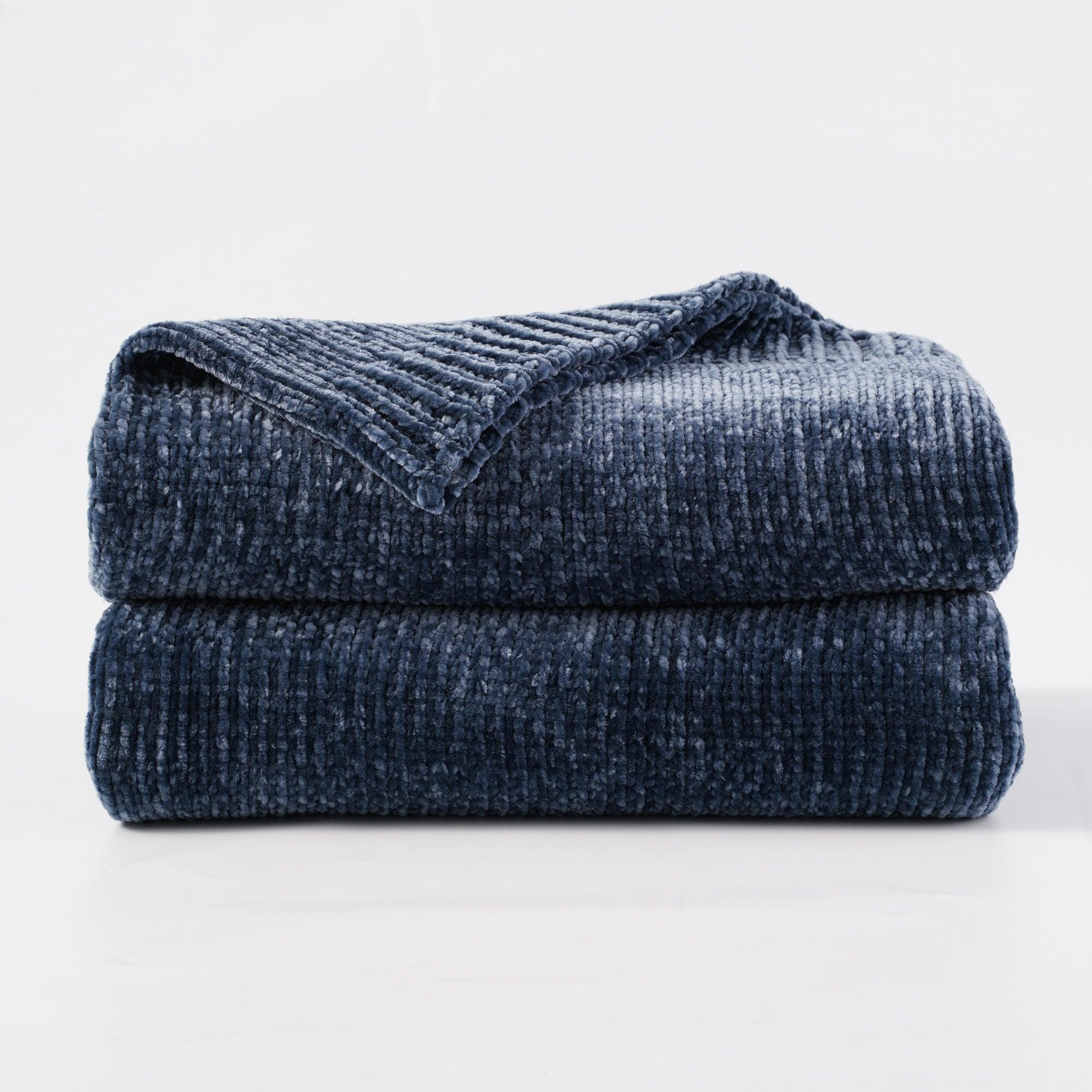 Chenille navy throw hot sale