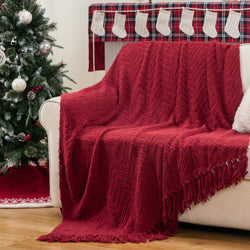 Zig-Zag Chenille Throw Blanket