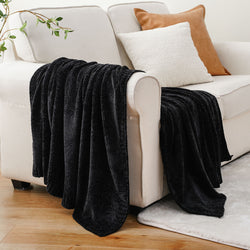 Textured Chenille Knit Throw Blanket