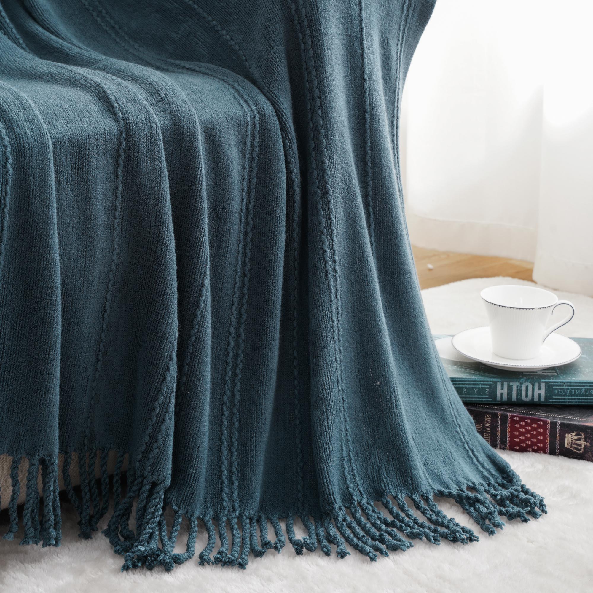 Corded Twisted Tassel Throw