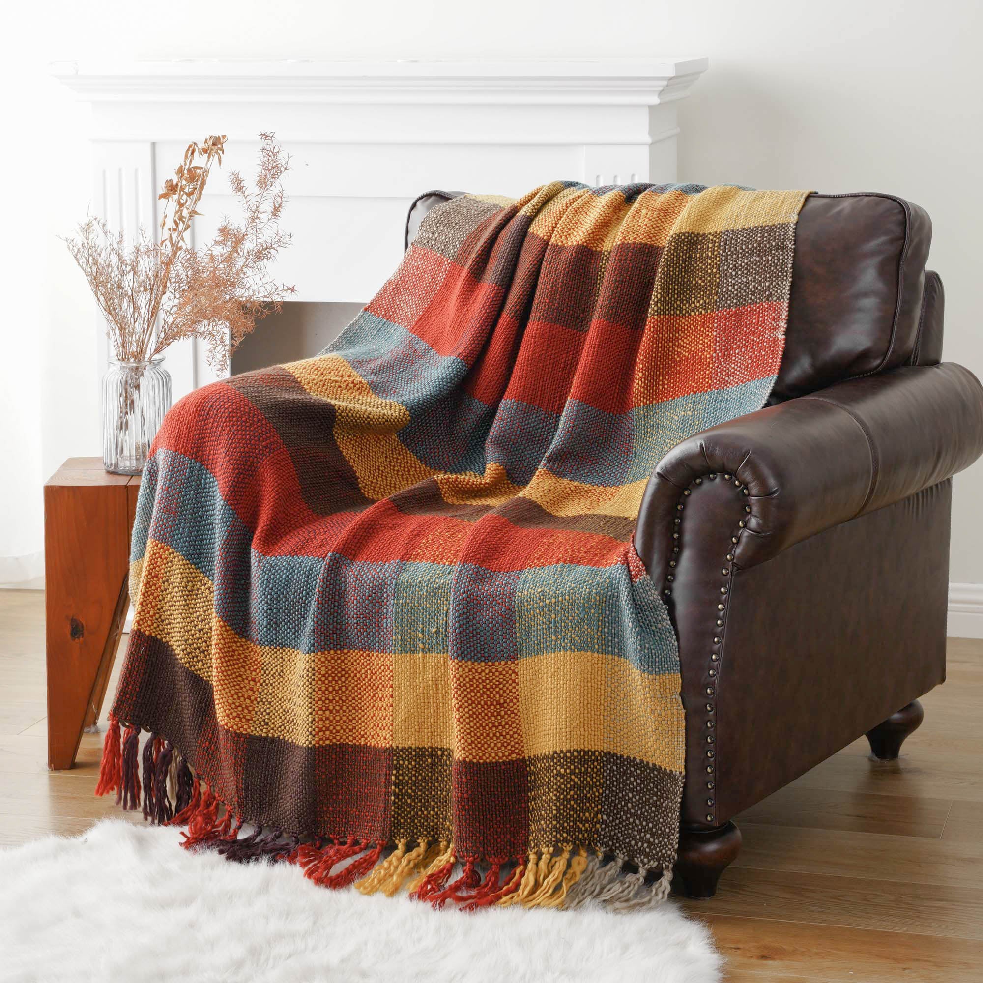 Vintage Plaid Throw