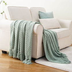 Zig-Zag Chenille Throw Blanket