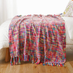 Colorful Woven Throw Blanket