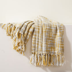 Golden Glow Knit Blanket