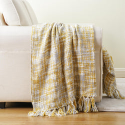 Golden Glow Knit Blanket