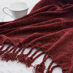 Decorative Fringe Velvety Throw