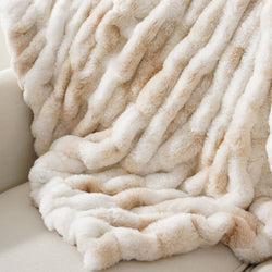 Faux Fur Ruched Blanket