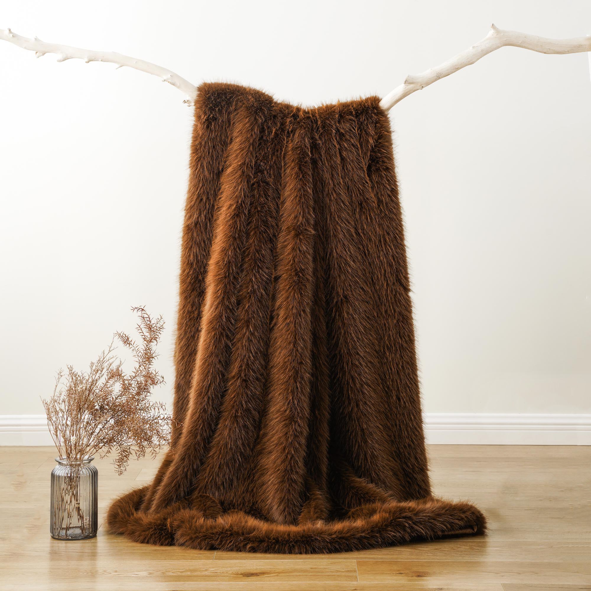 Fluffy Faux Fur Throw