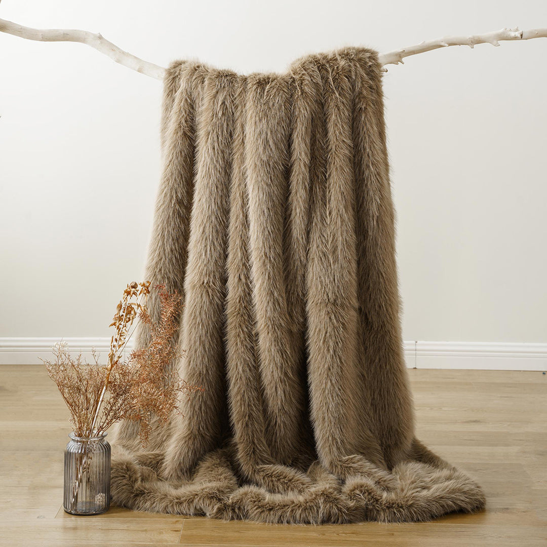 Fluffy Faux Fur Throw