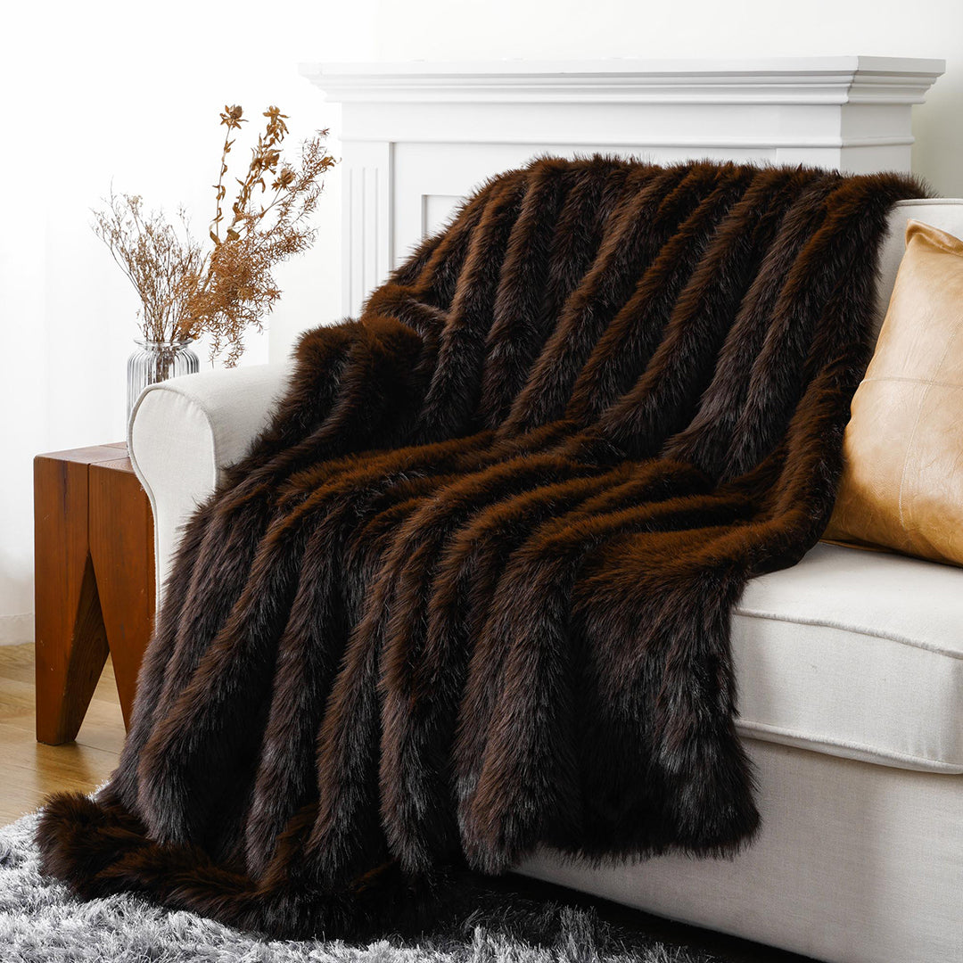 Fluffy Faux Fur Throw