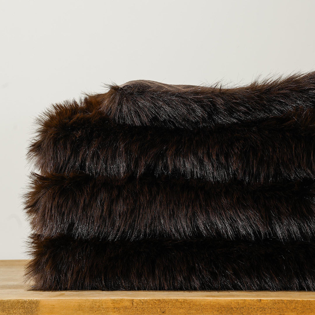 Fluffy Faux Fur Throw