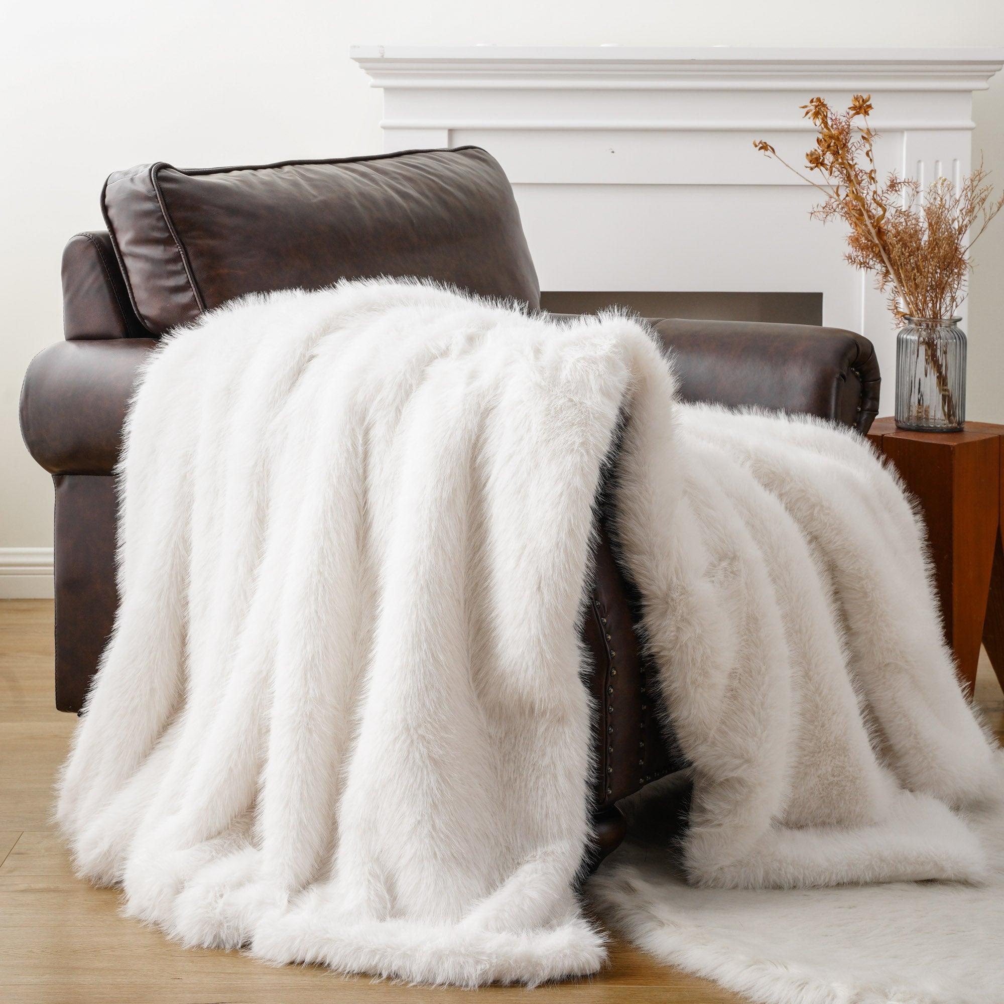 Fluffy Faux Fur Throw – BATTILO HOME